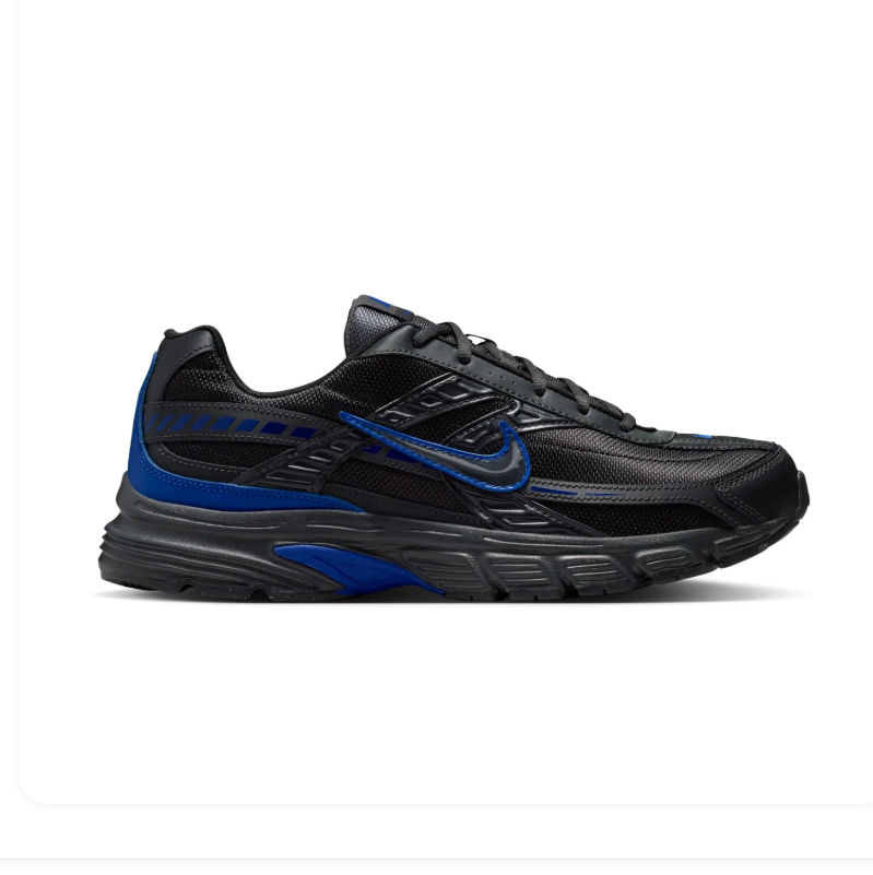 Nike Initiator Black Mesh Sneakers with Royal Blue Accents