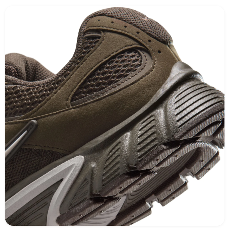 Nike Dark Olive Mesh Sneakers with Silver Swoosh
