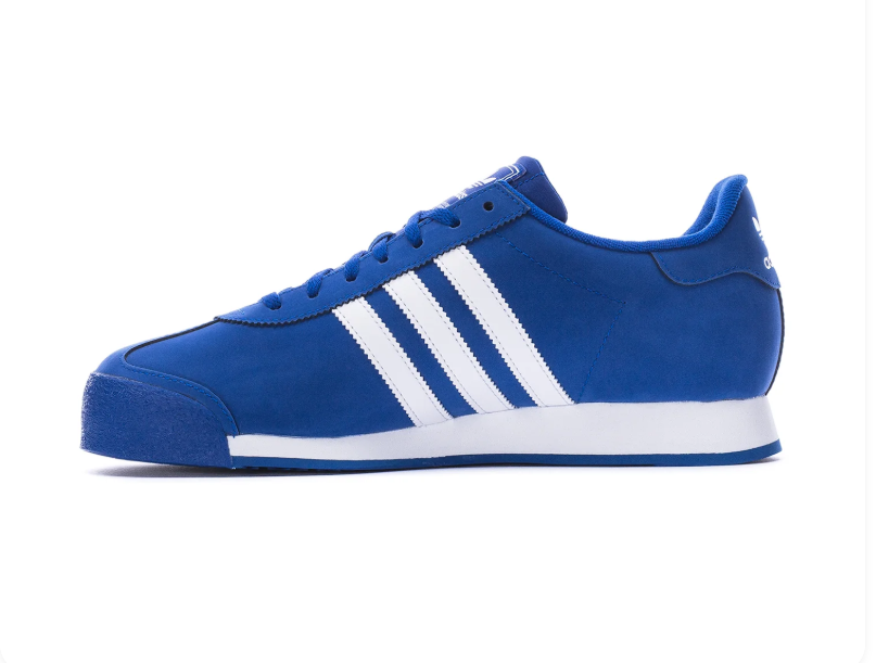 Adidas Samoa Royal Blue Sneakers with White Stripes and White Midsole