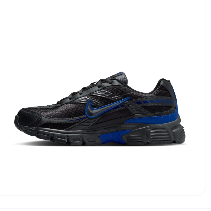 Nike Initiator Black Mesh Sneakers with Royal Blue Accents