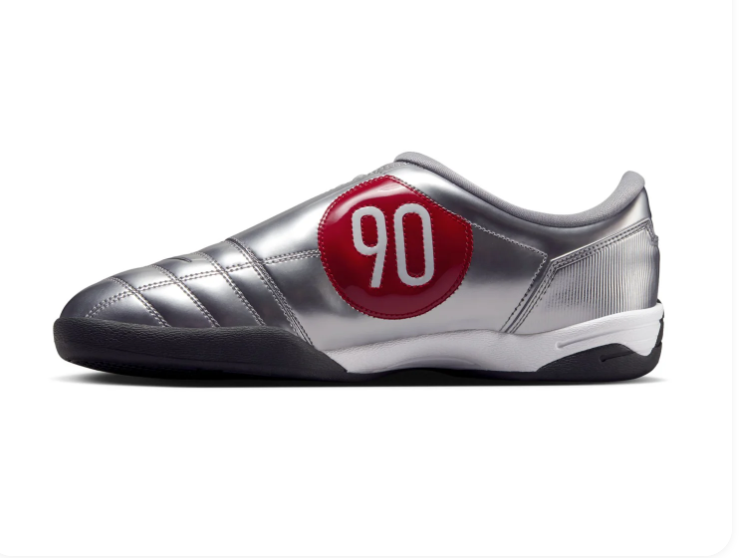 Nike Total 90 III Metallic Silver Sneakers with Red 90 Detail