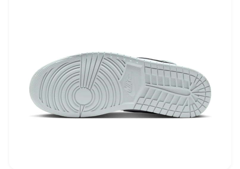 Air Jordan 1 Mid Ice Blue, Black and White Sneakers