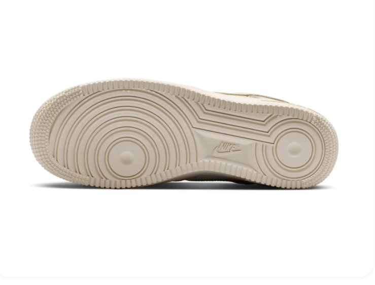 Nike Air Force 1 Cream Low-Top Sneakers with Satin-Style Laces