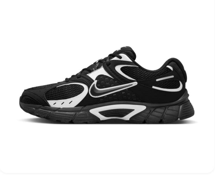 Nike Black Mesh Sneakers with Metallic Silver Accents
