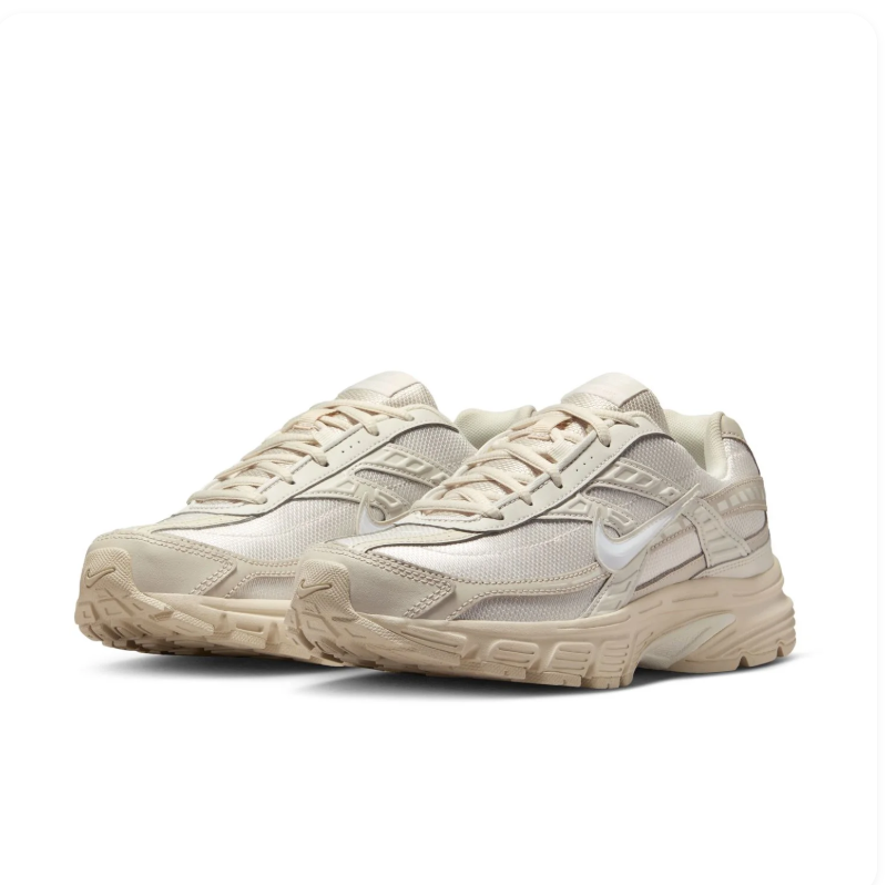 Nike Cream and Beige Mesh Sneakers with Tonal Swoosh