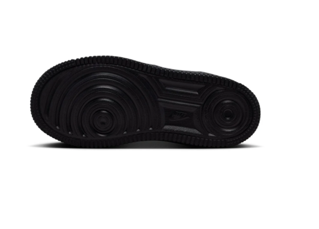 Nike Air Force 1 Black Low-Top Sneakers with Leopard-Print Swoosh