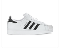 Adidas Superstar White Sneakers with Black Stripes and Shell Toe