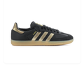 Adidas Samba Black Sneakers with Metallic Gold Stripes and Gum Sole