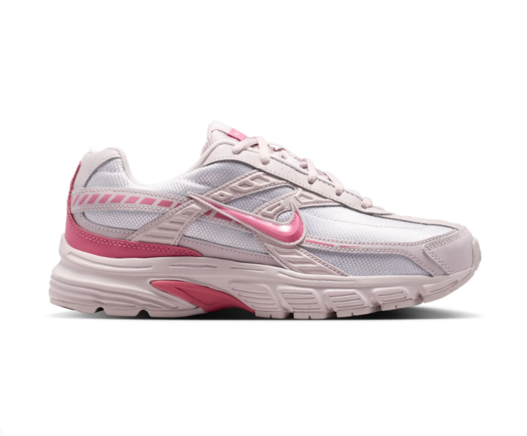 Nike Initiator White and Blush Pink Sneakers with Bright Pink Accents