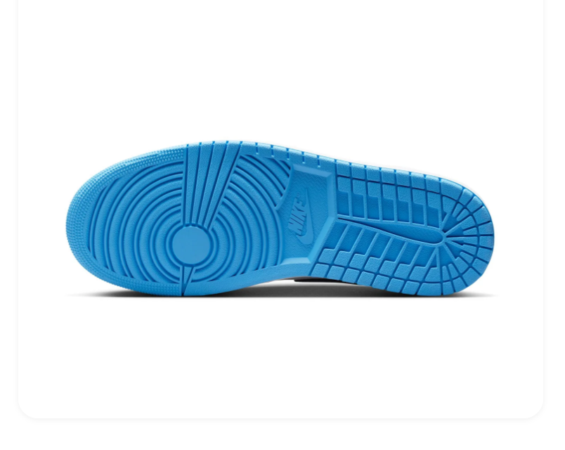 Air Jordan 1 Low Navy and White Sneakers with Bright Blue Sole