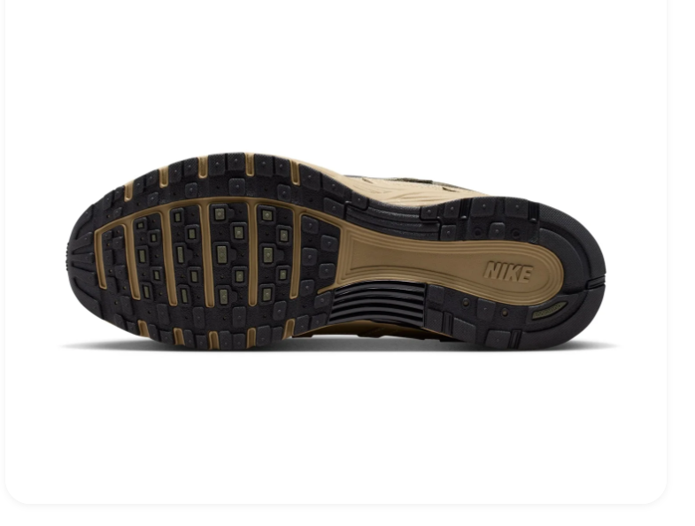 Nike Olive Green and Khaki Mesh Sneakers with Black Swoosh