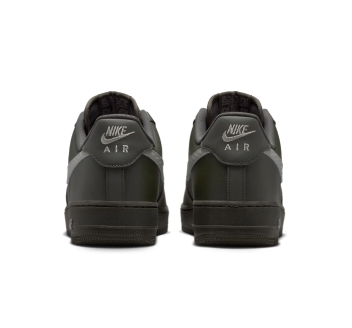 Nike Air Force 1 Dark Olive Sneakers with Light Grey Swoosh