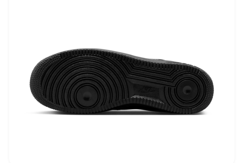 Nike Air Force 1 Black Low-Top Sneakers with White Swoosh