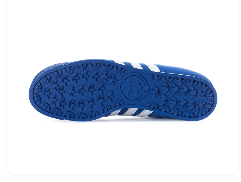 Adidas Samoa Royal Blue Sneakers with White Stripes and White Midsole