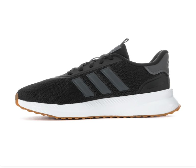 Adidas Black Mesh Sneakers with Dark Grey Stripes and Gum Outsole