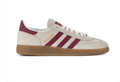Adidas Handball Spezial Cream Sneakers with Burgundy Stripes and Gum Sole