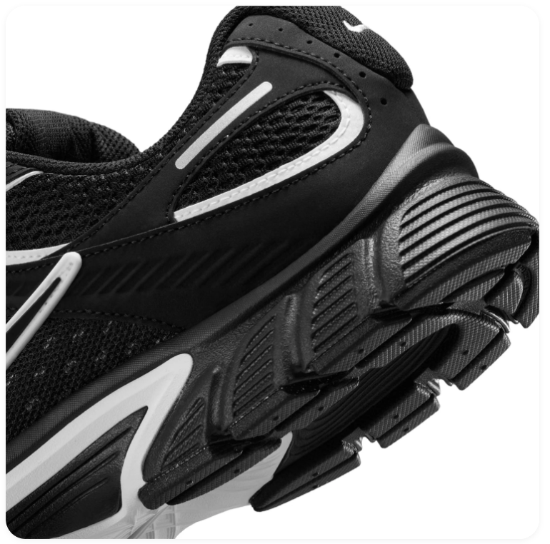 Nike Black Mesh Sneakers with Metallic Silver Accents