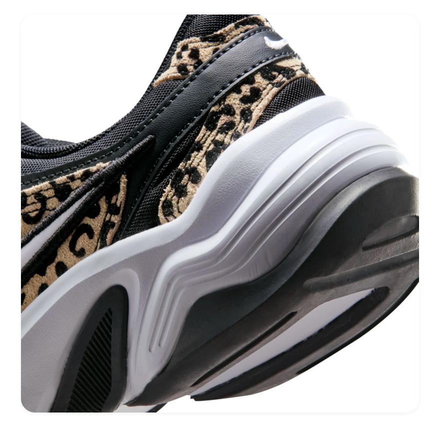 Nike Black Leopard Print Sneakers with White Chunky Sole