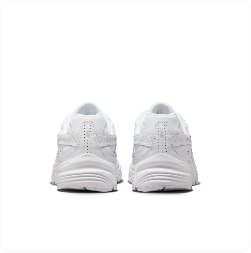 Nike White Mesh Sneakers with Metallic Silver Swoosh