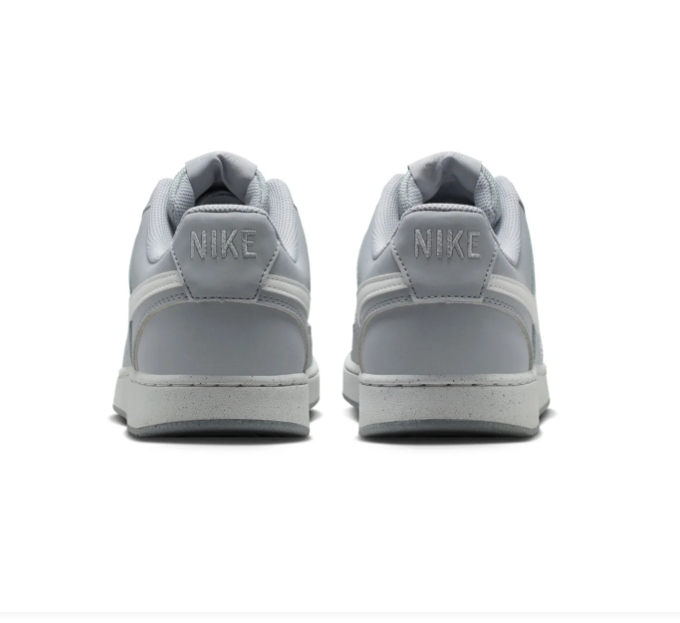 Nike Court Vision Light Grey Low-Top Sneakers with White Swoosh