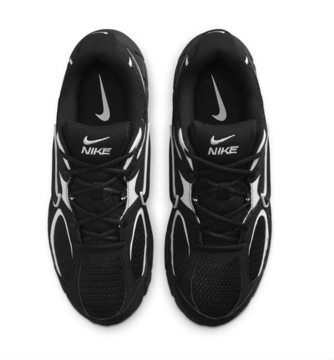 Nike Black Mesh Sneakers with Metallic Silver Accents