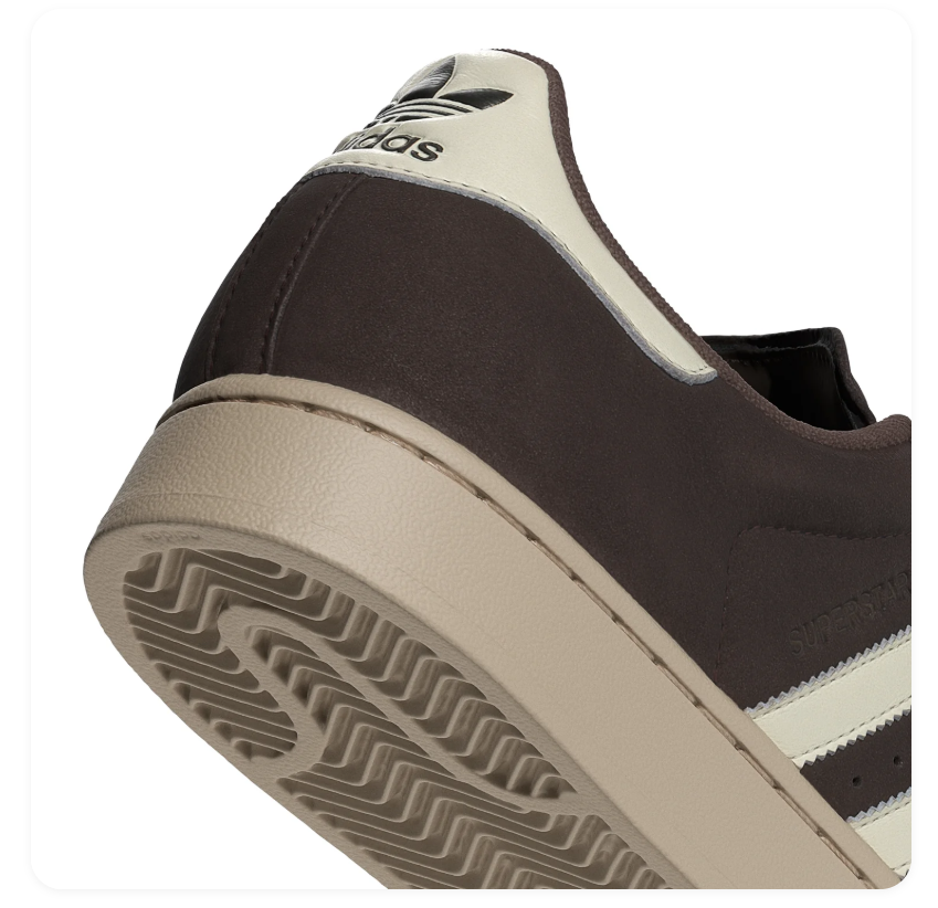 Adidas Superstar Brown Sneakers with Cream Stripes and Beige Shell Toe