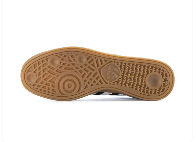 Adidas Handball Spezial Black Sneakers with Blue Laces and Gum Sole