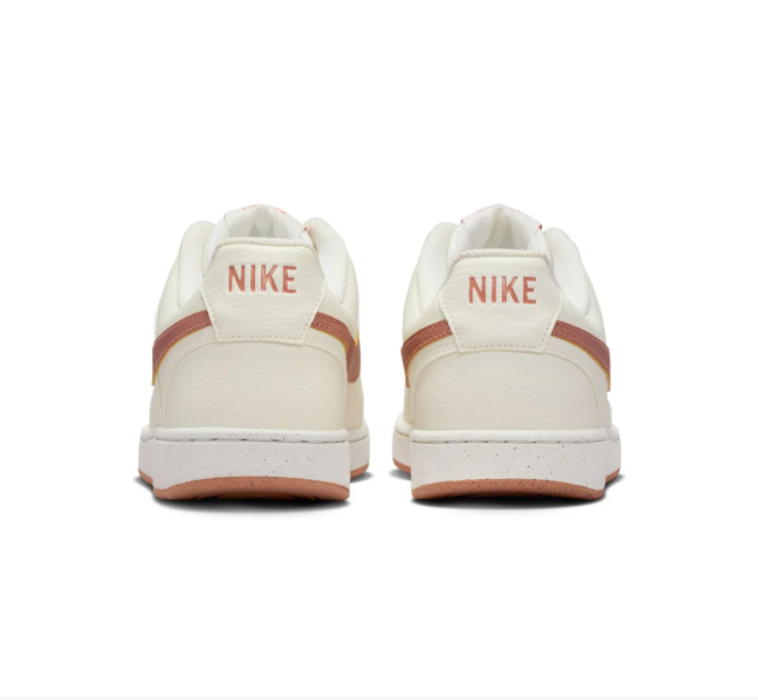 Nike Cream Low-Top Sneakers with Rose Pink Swoosh