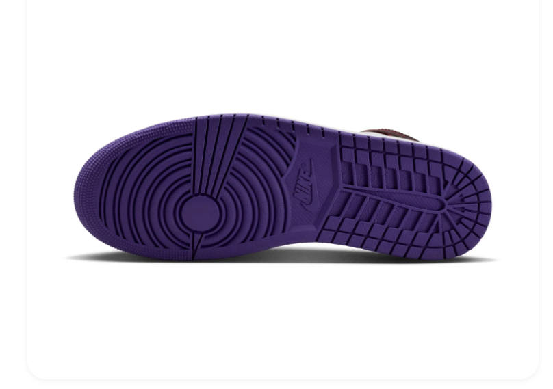 Air Jordan 1 Mid Black and White Sneakers with Gold and Purple Accents