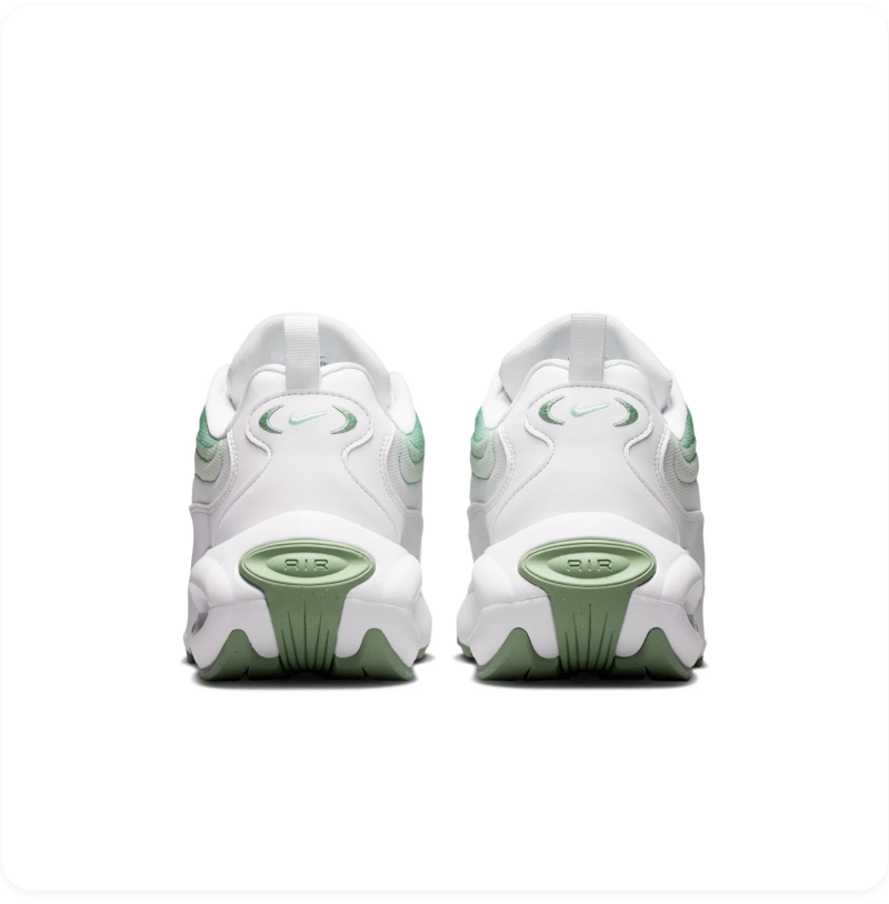 Nike Air Max White and Mint Green Sneakers with Sculpted Sole