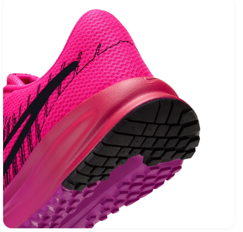 Nike Hot Pink Mesh Sneakers with Black Graphic Accents
