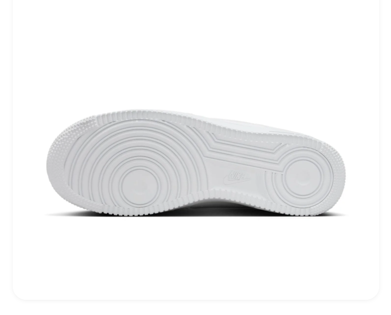 Nike Air Force 1 All-White Sneakers with Raised Rose Details