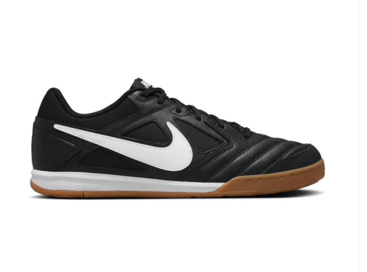 Nike Black Low-Top Sneakers with White Swoosh and Gum Sole
