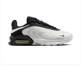 Nike Air Max White and Black Sneakers with Wave-Pattern Upper