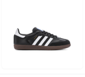Adidas Samba Black Sneakers with White Stripes and Dark Brown Sole