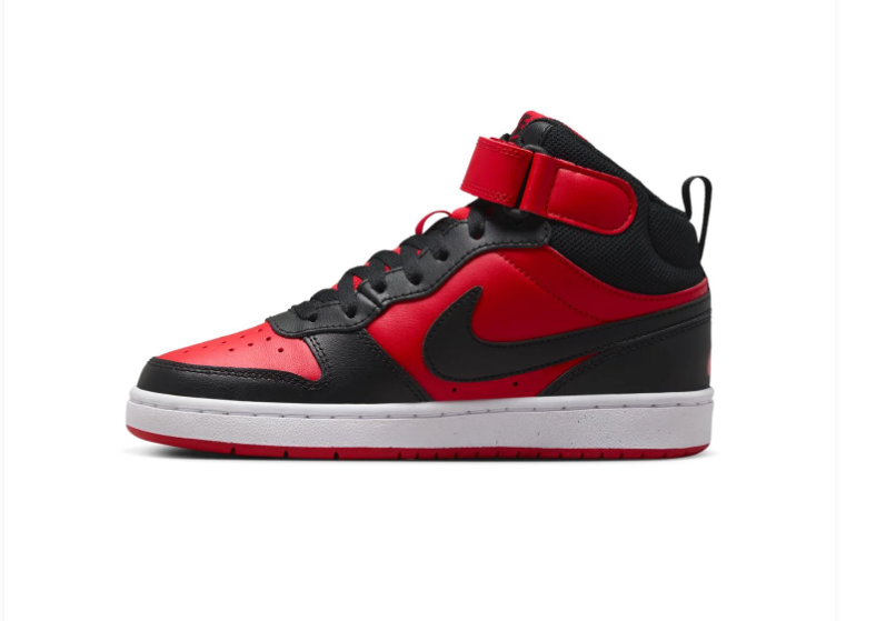 Nike Red and Black High-Top Sneakers with Ankle Strap