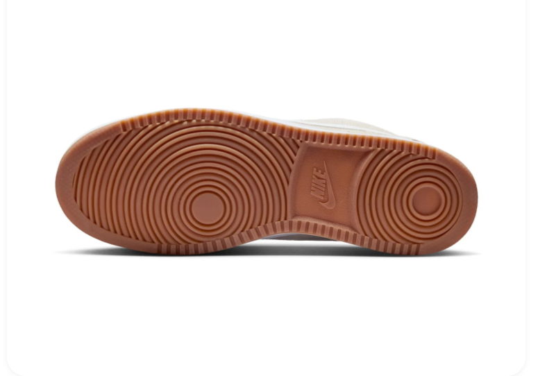 Nike Cream Low-Top Sneakers with White Swoosh and Gum Sole