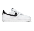 Nike Air Force 1 White Low-Top Sneakers with Black Swoosh