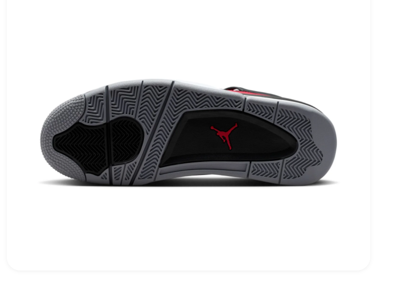 Air Jordan 4 Red Sneakers with Black and Grey Accents