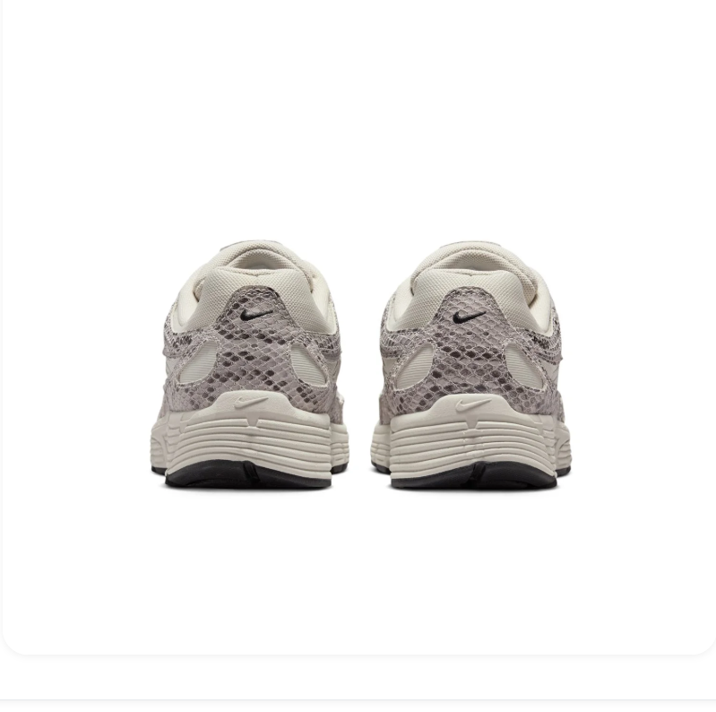 Nike P-6000 Cream Snakeskin-Print Sneakers with Black Swoosh