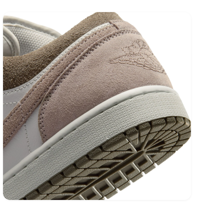 Air Jordan 1 Low Taupe and Cream Sneakers