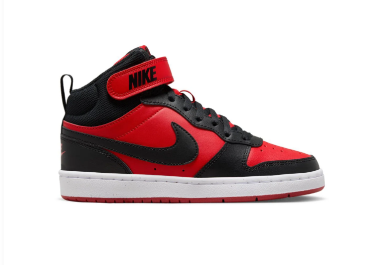 Nike Red and Black High-Top Sneakers with Ankle Strap