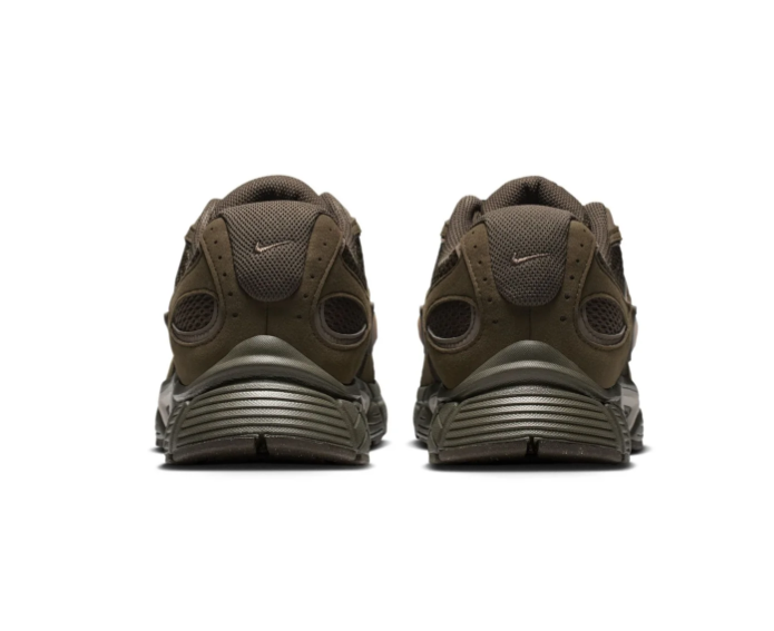 Nike Dark Olive Mesh Sneakers with Silver Swoosh