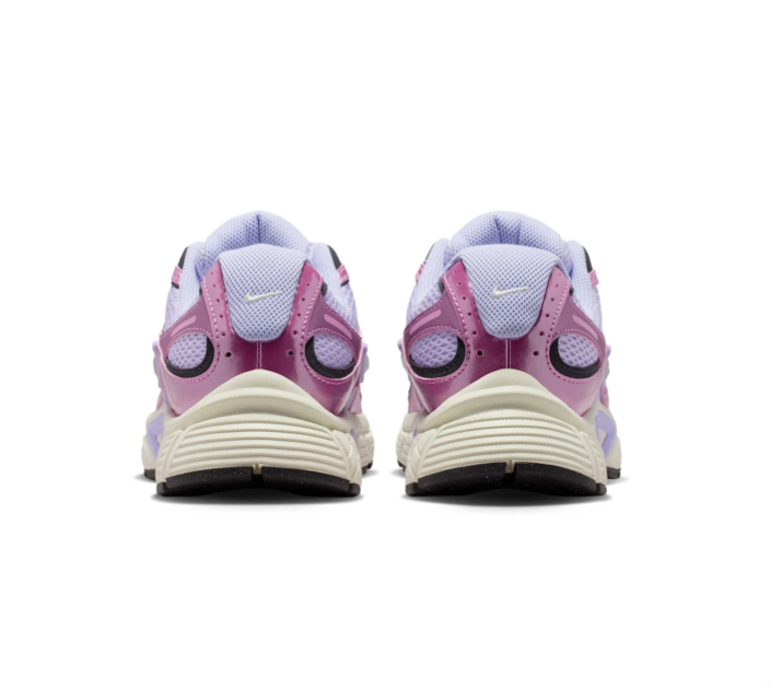 Nike Lilac Mesh Sneakers with Metallic Pink Overlays and Black Swoosh