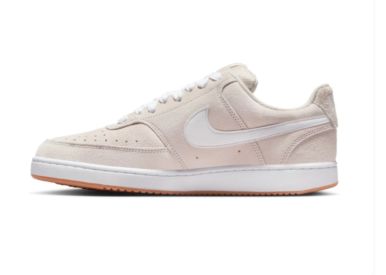 Nike Cream Low-Top Sneakers with White Swoosh and Gum Sole