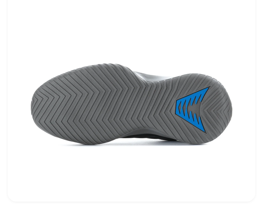 Adidas Black and Grey Sneakers with Bright Blue Side Accents