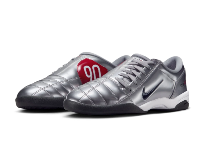 Nike Total 90 III Metallic Silver Sneakers with Red 90 Detail