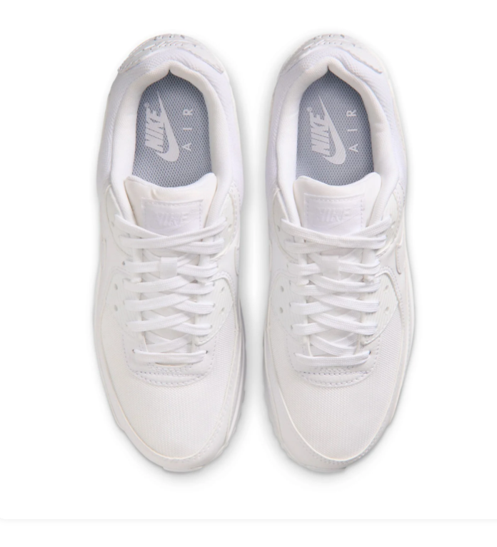 Nike Air Max 90 All-White Low-Top Sneakers