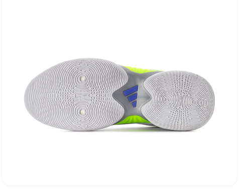 Adidas Grey and Silver Sneakers with Neon Green and Purple Accents
