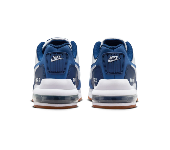 Nike Air Max White and Blue Sneakers with Gum Outsole
